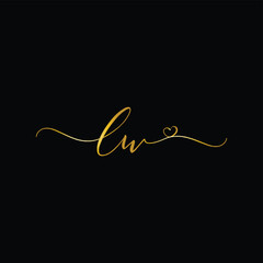 LW Gold Ink Handwriting Logo