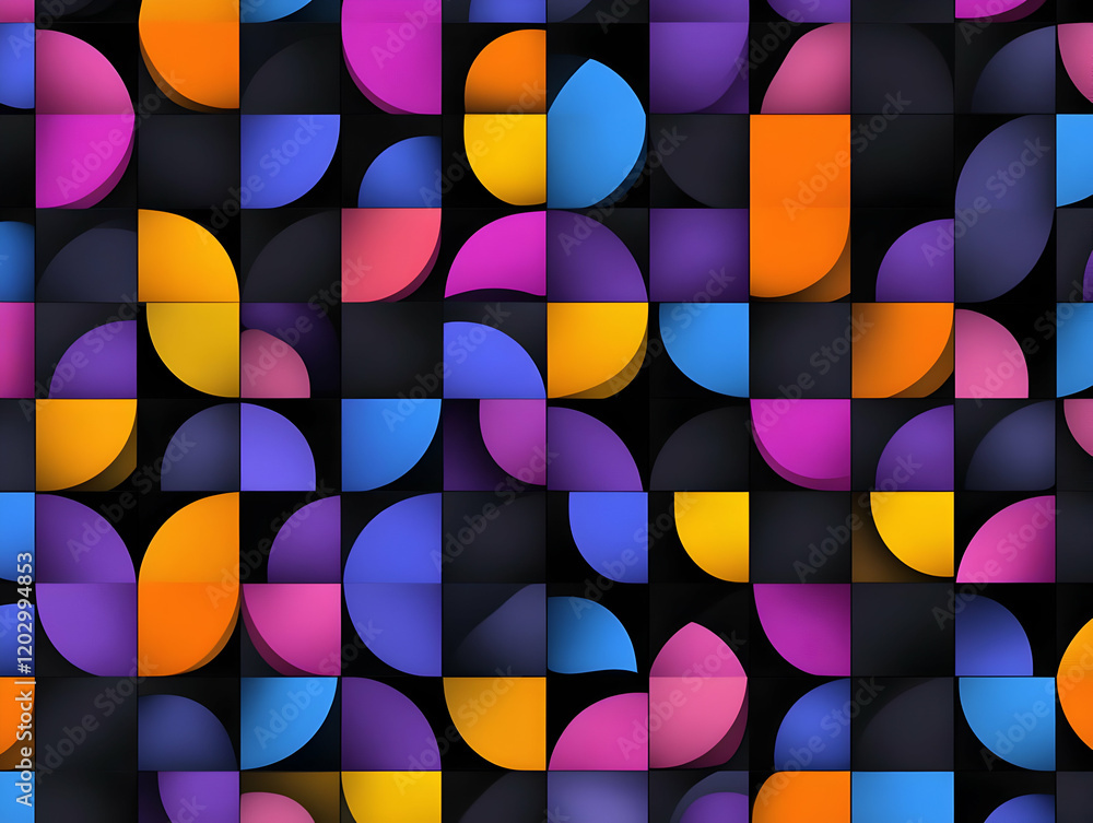 Aufkleber abstract 3d background with colorful circles