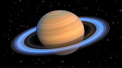 A Stunning View of a Gas Giant Planet with Rings