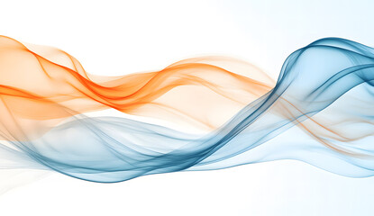 Fototapeta premium Abstract Orange and Blue Flowing Wave Design