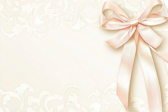This stylish ribbon banner frame, designed in soft hues, elegantly highlights special announcements and adds sophistication to any invitation or advertisement.