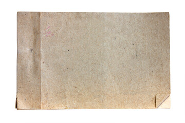 Old vintage paper notebook isolated on white background