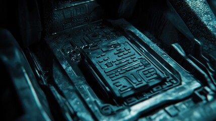 Accelerator pedal area cleaned and prepared for the installation of a new part.