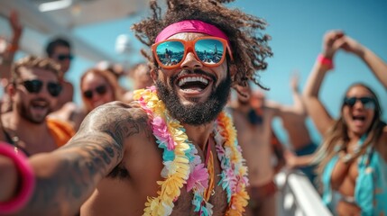 A high-energy March Madness pep rally with cheerleaders and fans