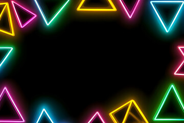 Neon Triangle Abstract Background