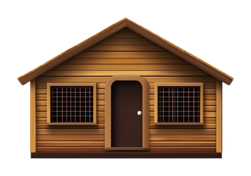 Dog kennel on a transparent background. isolated background.