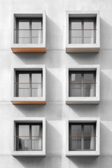 Fototapeta premium K-Architecture Modern Minimalist High-Rise Design with Sharp Angles and Contrasting Concrete and Glass for Urban Development and Real Estate Innovation