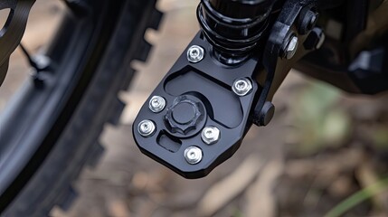 Fototapeta premium Illustrative guide showing the correct placement of bolts for a secure pedal installation.