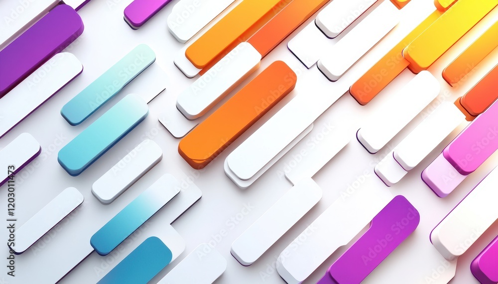 Poster abstract colorful rectangular pattern design