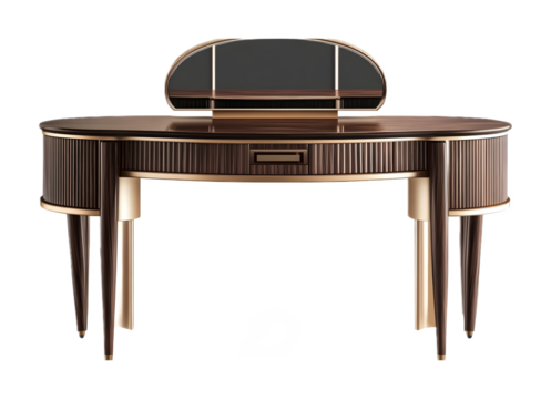 Dressing side table on a transparent background. isolated background.