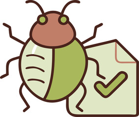 Clean Cybersecurity Icon for Debugging and Quality Assurance
