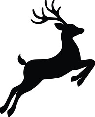 Leaping Deer Graphic for Nature and Outdoor Projects
