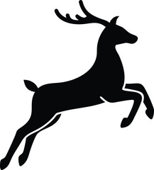 Leaping Deer Graphic for Nature and Outdoor Projects
