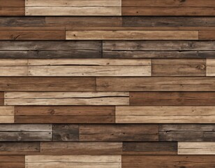 Fototapeta premium Rustic Brown Wood Plank Texture Seamless Background for Design Projects