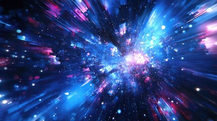 Fototapeta premium Abstract Light Rays Exploding From Bright Core