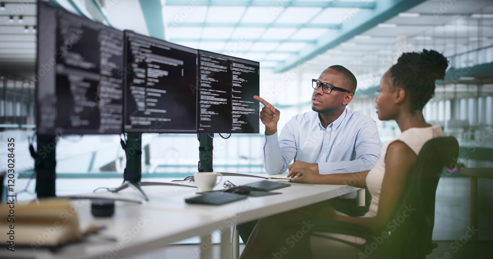 Poster Web Developer Coding On Computer