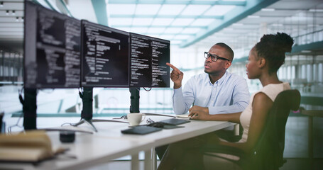 Web Developer Coding On Computer