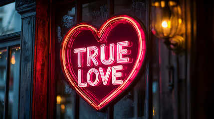 Romantic Neon Heart Sign for Valentine's Day Wall Art Decoration