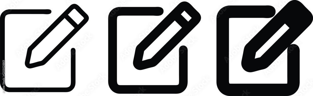 Poster edit pen icon set. create and modify pen sign button. edit pencil icon. vector illustration design.