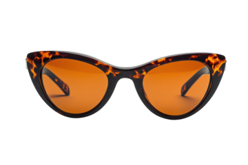 Stylish cat-eye sunglasses with orange lenses and leopard print frames for trendy summer looks