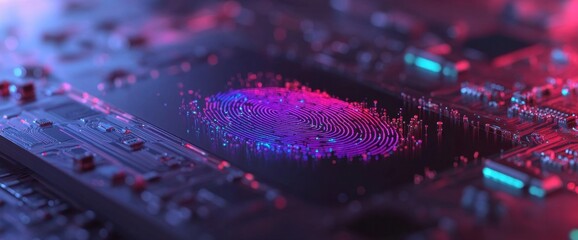 Abstract Fingerprint on Circuit Board