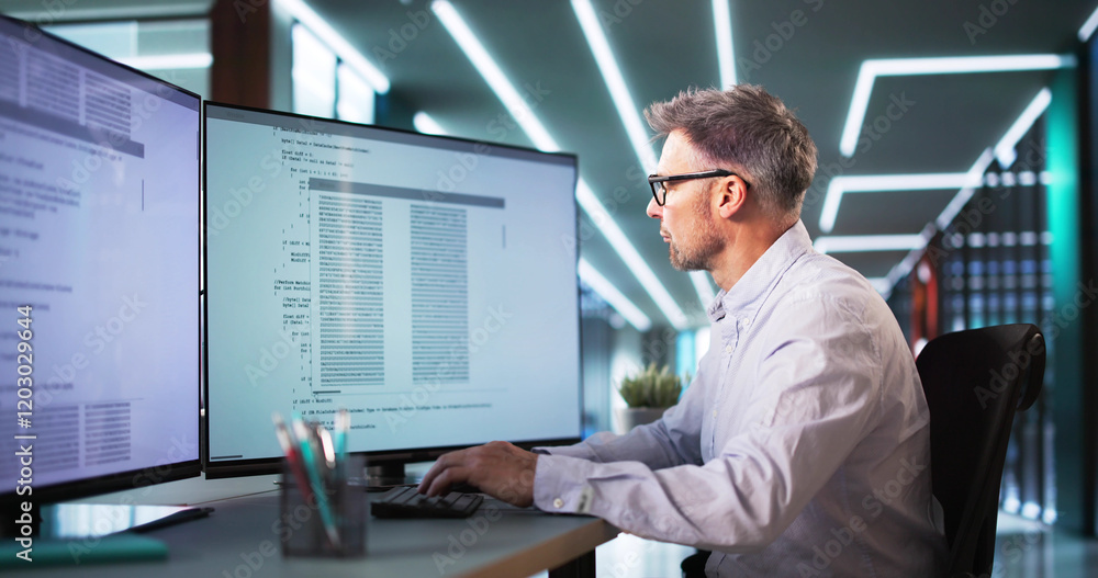 Poster Software Programmer Or Coder Man