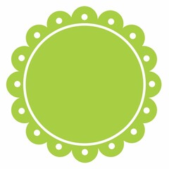 Green round label eco friendly