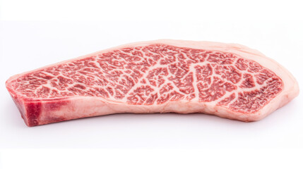 Premium Wagyu Beef Steak, Raw Marbling, Close-up