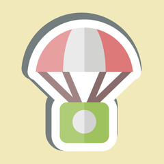 Sticker Hot Ballon. related to Hobbies symbol. design editable