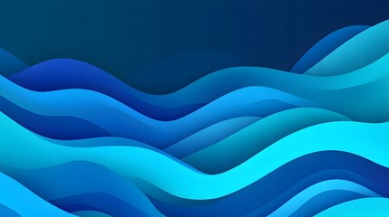 Fototapeta premium Abstract Blue Waves Design Background Illustration