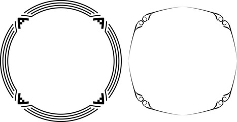 vector frames black on a white background