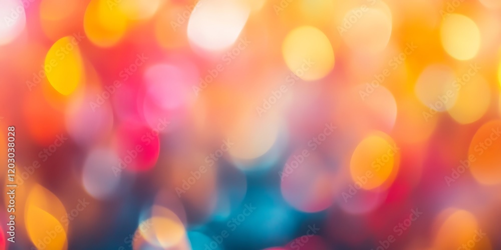 Leinwandbilder Abstract blur with a bokeh background creating a defocused effect, ideal for use as a background. This image captures the essence of abstract themes in a visually striking manner.