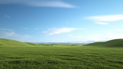 Fototapeta premium Serene Green Field Landscape