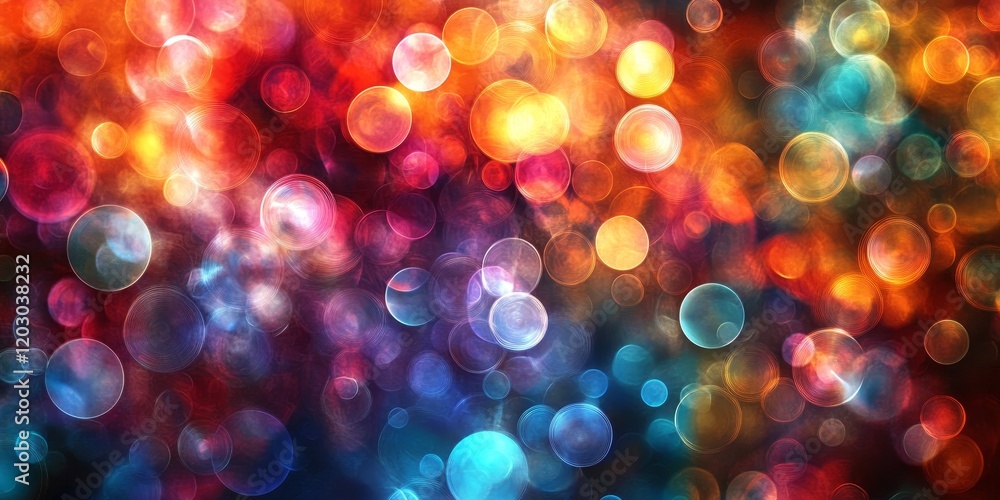 Leinwandbilder vibrant and colorful circles of light create a stunning abstract background, showcasing the beauty o