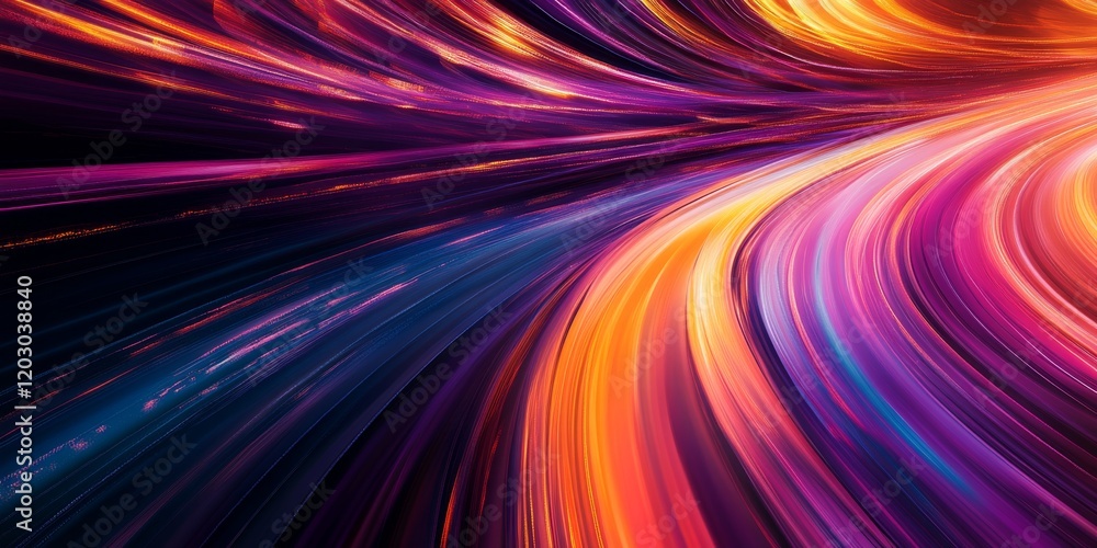 Poster Abstract background featuring long light exposure effects, creating a vibrant and dynamic visual experience. This long light exposure design emphasizes motion and energy in its composition.