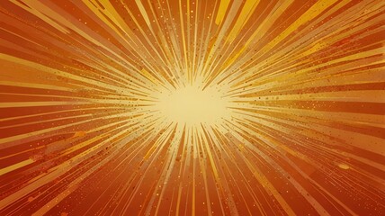 Obraz premium Retro Sunburst Pattern 70s Pop Art & Vibrant Sunbeam Design V4