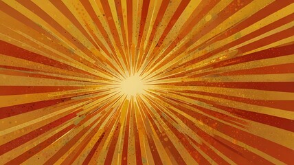 Obraz premium Retro Sunburst Pattern 70s Pop Art & Vibrant Sunbeam Design V6