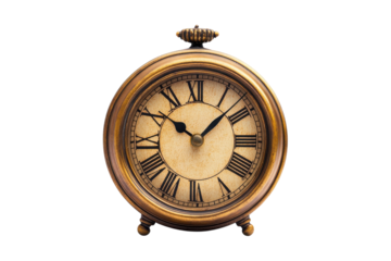 Antique clock with Roman numerals showcasing vintage design and elegance