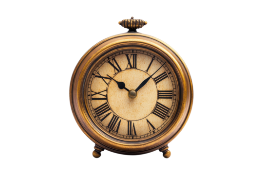 Antique clock with Roman numerals showcasing vintage design and elegance