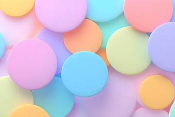 Pastel Circle 3D Abstract Background