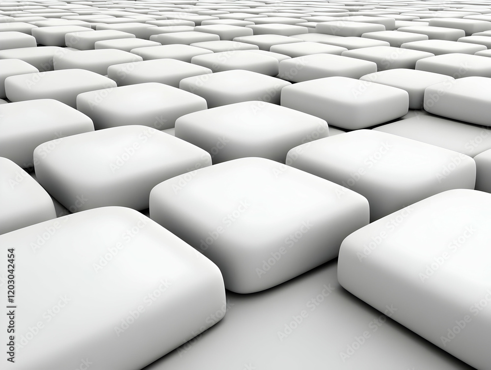 Poster white cube 3d abstract background