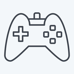 Fototapeta premium Icon Gamepad. related to Hobbies symbol. line style. design editable