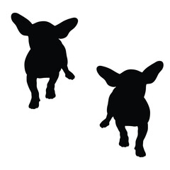 Cattle dog Silhouette, Cattle dog Vector Silhouette, Cattle dog cartoon Silhouette, Cattle dog illustration, Cattle dog icon Silhouette, Cattle dog Silhouette illustration