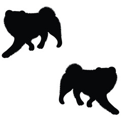 Chow Chow Silhouette, Chow Chow Vector Silhouette, Chow Chow cartoon Silhouette, Chow Chow illustration, Chow Chow icon Silhouette, Chow Chow Silhouette illustration