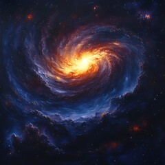 Fototapeta premium Galactic Lightshow Explodes with Radiant Brilliance