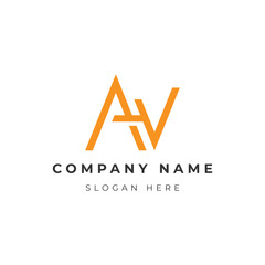Dynamic AV Monogram Logo Design Template