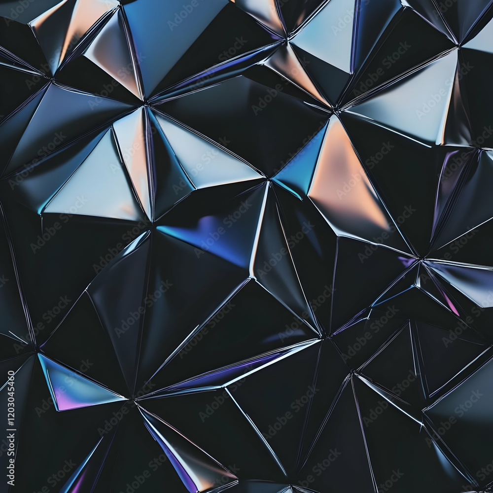 Poster dark abstract 3d triangular background