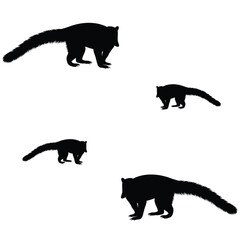 Raccoon Silhouette, Raccoon Vector Silhouette, Raccoon cartoon Silhouette, Raccoon illustration, Raccoon icon Silhouette, Raccoon Silhouette illustration
