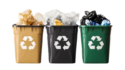 Eco-friendly recycling on a transparent background. isolated background.
