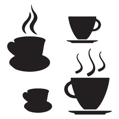 Coffee Silhouette, Coffee Vector Silhouette, Coffee cartoon Silhouette, Coffee illustration, Coffee icon Silhouette, Coffee Silhouette illustration